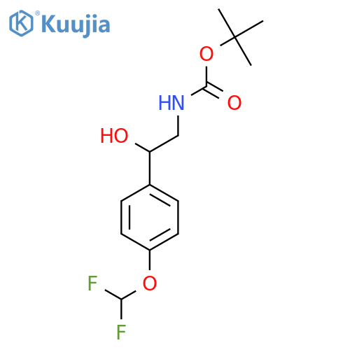 tert-butyl N-{2-4-(difluoromethoxy)phenyl-2-hydroxyethyl}carbamate structure