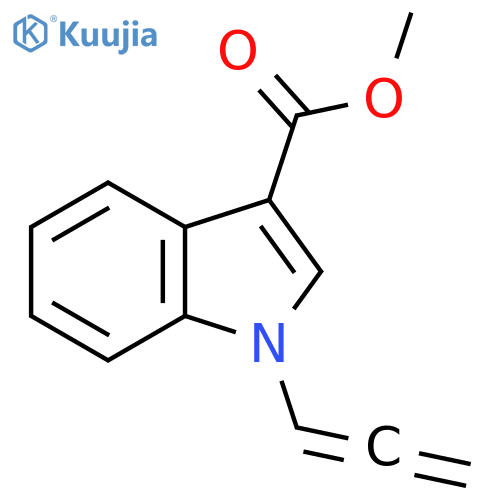Methyl 1-(1,2-propadien-1-yl)-1H-indole-3-carboxylate structure