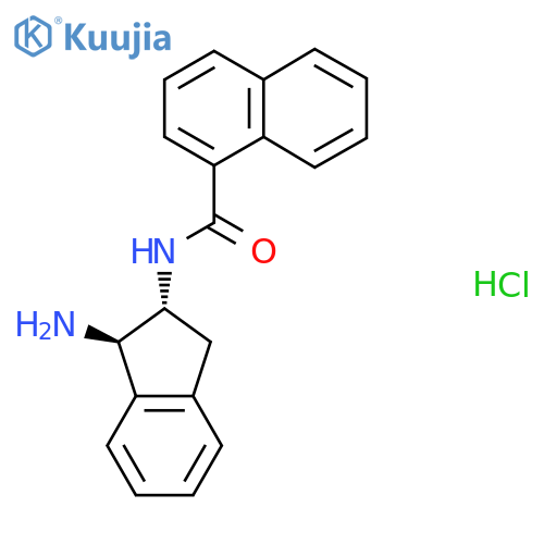 N-(1R,2R)-1-amino-2,3-dihydro-1H-inden-2-ylnaphthalene-1-carboxamide hydrochloride structure