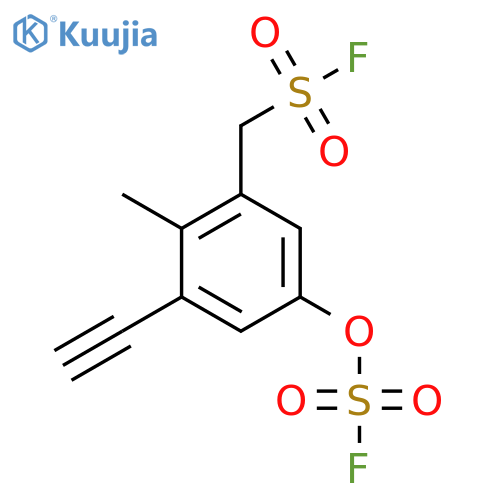 {3-ethynyl-5-(fluorosulfonyl)oxy-2-methylphenyl}methanesulfonyl fluoride structure