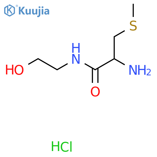 2-amino-N-(2-hydroxyethyl)-3-(methylsulfanyl)propanamide hydrochloride structure