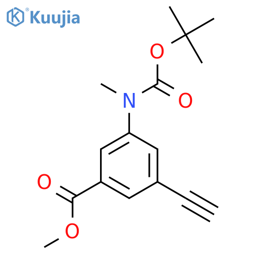 Methyl 3-{[(tert-butoxy)carbonyl](methyl)amino}-5-ethynylbenzoate structure