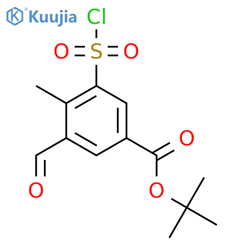 Tert-butyl 3-(chlorosulfonyl)-5-formyl-4-methylbenzoate structure
