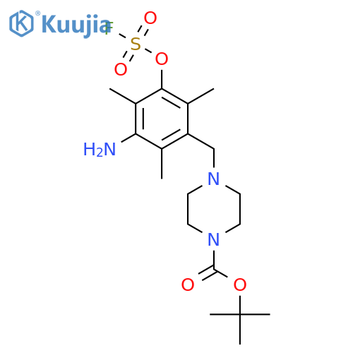 Tert-butyl 4-({3-amino-5-[(fluorosulfonyl)oxy]-2,4,6-trimethylphenyl}methyl)piperazine-1-carboxylate structure