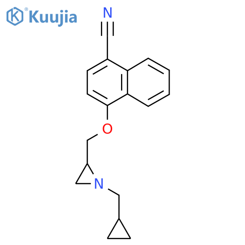 4-[[1-(Cyclopropylmethyl)aziridin-2-yl]methoxy]naphthalene-1-carbonitrile structure