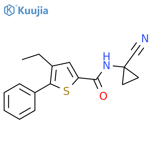 N-(1-Cyanocyclopropyl)-4-ethyl-5-phenyl-2-thiophenecarboxamide structure