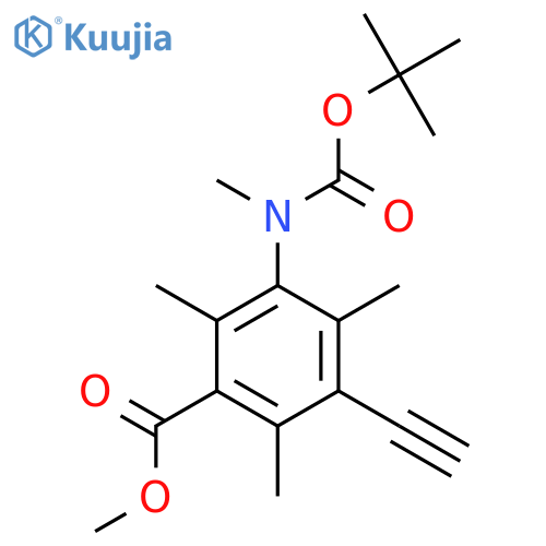 methyl 3-{(tert-butoxy)carbonyl(methyl)amino}-5-ethynyl-2,4,6-trimethylbenzoate structure