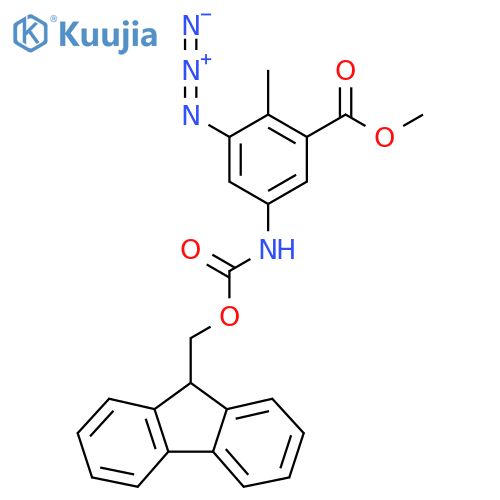 methyl 3-azido-5-({(9H-fluoren-9-yl)methoxycarbonyl}amino)-2-methylbenzoate structure