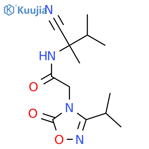 N-(1-cyano-1,2-dimethylpropyl)-2-5-oxo-3-(propan-2-yl)-4,5-dihydro-1,2,4-oxadiazol-4-ylacetamide structure