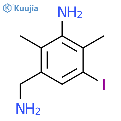 3-(Aminomethyl)-5-iodo-2,6-dimethylaniline structure