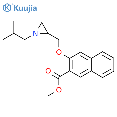 Methyl 3-[[1-(2-methylpropyl)aziridin-2-yl]methoxy]naphthalene-2-carboxylate structure