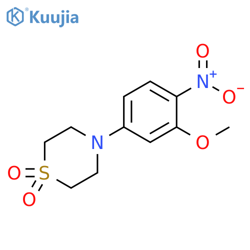 1,1-Dioxide 4-(3-Methoxy-4-nitrophenyl)-thiomorpholine structure