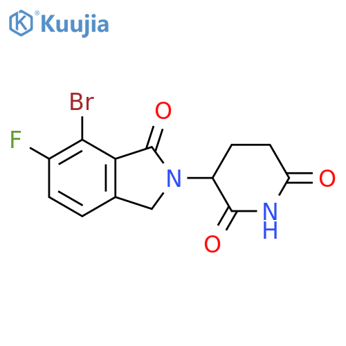 2,6-Piperidinedione, 3-(7-bromo-6-fluoro-1,3-dihydro-1-oxo-2H-isoindol-2-yl)- structure