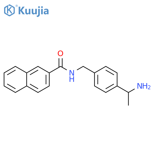 N-{4-(1-aminoethyl)phenylmethyl}naphthalene-2-carboxamide structure