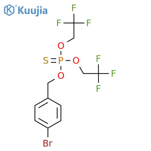 O-(4-bromophenyl)methyl O,O-bis(2,2,2-trifluoroethyl) phosphorothioate structure