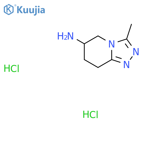 3-Methyl-5,6,7,8-tetrahydro-[1,2,4]triazolo[4,3-a]pyridin-6-amine;dihydrochloride structure