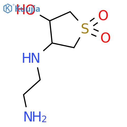 3-(2-aminoethyl)amino-4-hydroxy-1lambda6-thiolane-1,1-dione structure