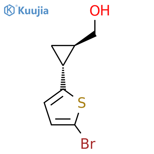 [(1R,2R)-2-(5-Bromothiophen-2-yl)cyclopropyl]methanol structure