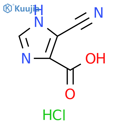4-Cyano-1H-imidazole-5-carboxylic acid;hydrochloride structure