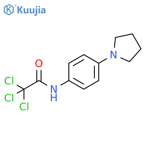 2,2,2-trichloro-N-[4-(pyrrolidin-1-yl)phenyl]acetamide structure