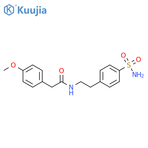 2-(4-methoxyphenyl)-N-2-(4-sulfamoylphenyl)ethylacetamide structure