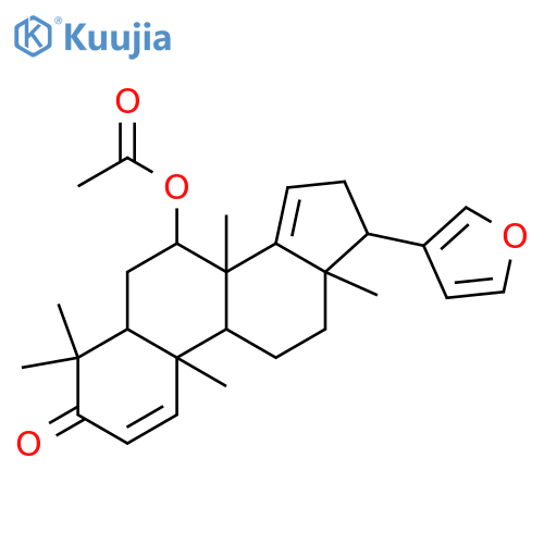 24-Norchola-1,14,20,22-tetraen-3-one,7-(acetyloxy)-21,23-epoxy-4,4,8-trimethyl-, (5a,7a,13a,17a)- structure