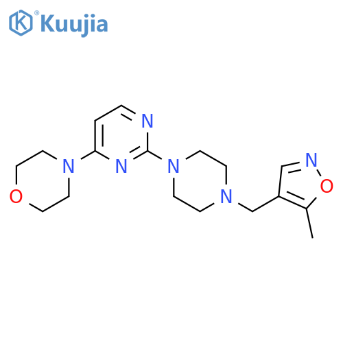 4-(2-{4-[(5-Methyl-1,2-oxazol-4-yl)methyl]piperazin-1-yl}pyrimidin-4-yl)morpholine structure