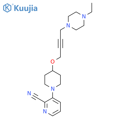 3-(4-{[4-(4-Ethylpiperazin-1-yl)but-2-yn-1-yl]oxy}piperidin-1-yl)pyridine-2-carbonitrile structure