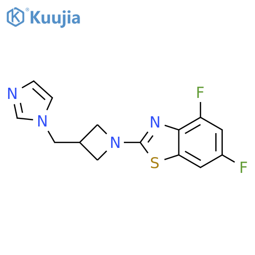 4,6-difluoro-2-{3-[(1H-imidazol-1-yl)methyl]azetidin-1-yl}-1,3-benzothiazole structure