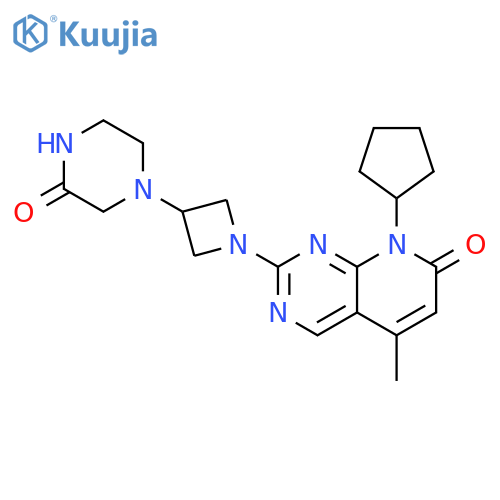 4-(1-{8-cyclopentyl-5-methyl-7-oxo-7H,8H-pyrido[2,3-d]pyrimidin-2-yl}azetidin-3-yl)piperazin-2-one structure