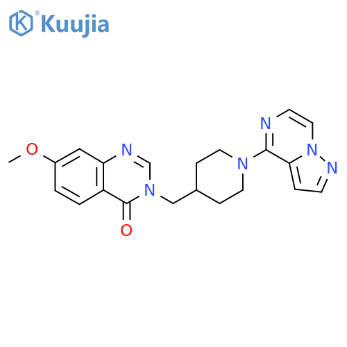 7-Methoxy-3-[(1-{pyrazolo[1,5-a]pyrazin-4-yl}piperidin-4-yl)methyl]-3,4-dihydroquinazolin-4-one structure