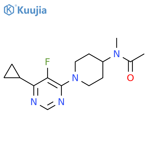 N-1-(6-cyclopropyl-5-fluoropyrimidin-4-yl)piperidin-4-yl-N-methylacetamide structure
