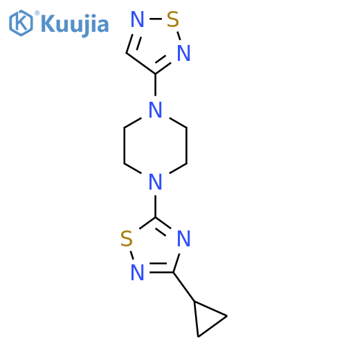 1-(3-Cyclopropyl-1,2,4-thiadiazol-5-yl)-4-(1,2,5-thiadiazol-3-yl)piperazine structure