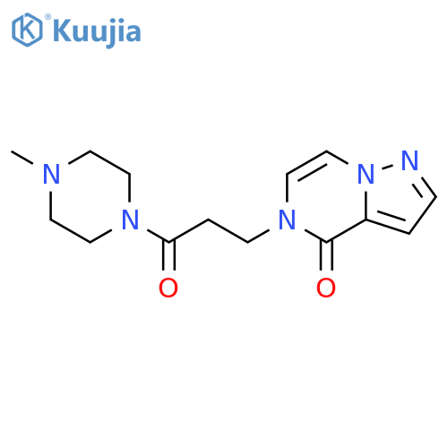 5-[3-(4-methylpiperazin-1-yl)-3-oxopropyl]-4H,5H-pyrazolo[1,5-a]pyrazin-4-one structure