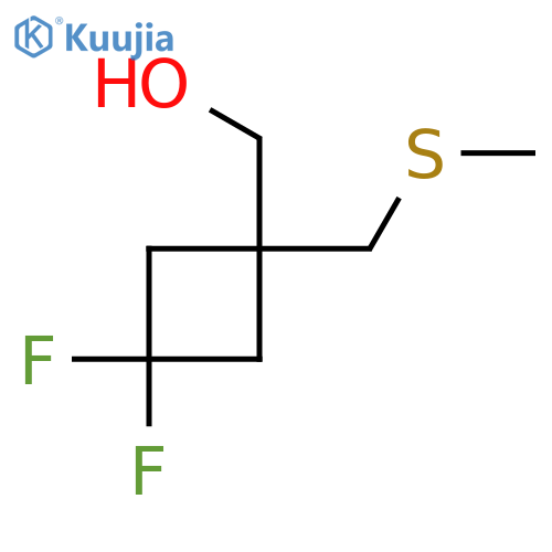 {3,3-difluoro-1-(methylsulfanyl)methylcyclobutyl}methanol structure