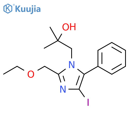 1H-Imidazole-1-ethanol, 2-(ethoxymethyl)-4-iodo-α,α-dimethyl-5-phenyl- structure