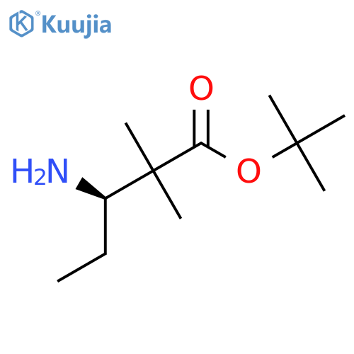 tert-butyl (3R)-3-amino-2,2-dimethylpentanoate structure