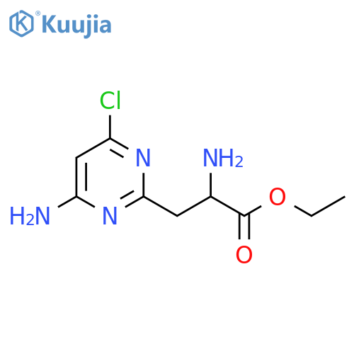 Ethyl 2-amino-3-(4-amino-6-chloropyrimidin-2-yl)propanoate structure