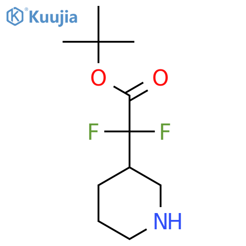 Tert-butyl 2,2-difluoro-2-(piperidin-3-yl)acetate structure