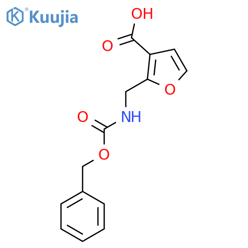 2-({[(Benzyloxy)carbonyl]amino}methyl)furan-3-carboxylic acid structure