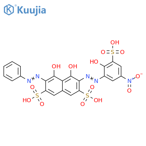 2,7-Naphthalenedisulfonicacid,4,5-dihydroxy-3-[2-(2-hydroxy-5-nitro-3-sulfophenyl)diazenyl]-6-(2-phenyldiazenyl)- structure