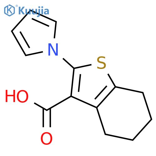 2-(1H-pyrrol-1-yl)-4,5,6,7-tetrahydro-1-benzothiophene-3-carboxylic acid structure