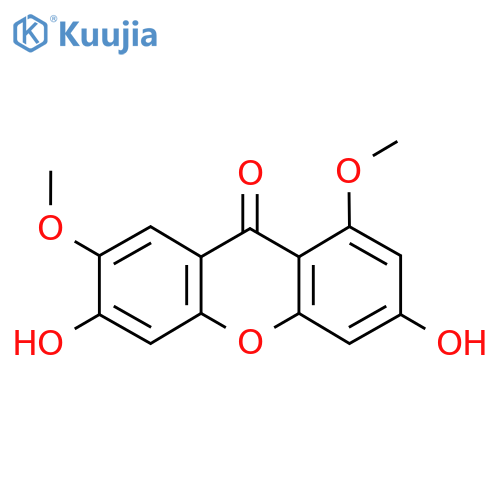 3,6-Dihydroxy-1,7-dimethoxyxanthone structure