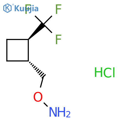 rac-O-{(1R,2R)-2-(trifluoromethyl)cyclobutylmethyl}hydroxylamine hydrochloride, trans structure