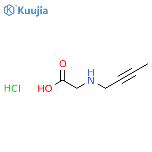 2-(but-2-yn-1-yl)aminoacetic acid hydrochloride structure