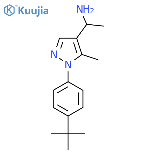 1-[1-(4-tert-butylphenyl)-5-methyl-1H-pyrazol-4-yl]ethan-1-amine structure
