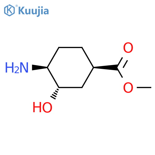 rac-methyl (1R,3S,4S)-4-amino-3-hydroxycyclohexane-1-carboxylate structure