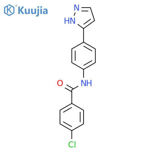 4-chloro-N-4-(1H-pyrazol-3-yl)phenylbenzamide structure
