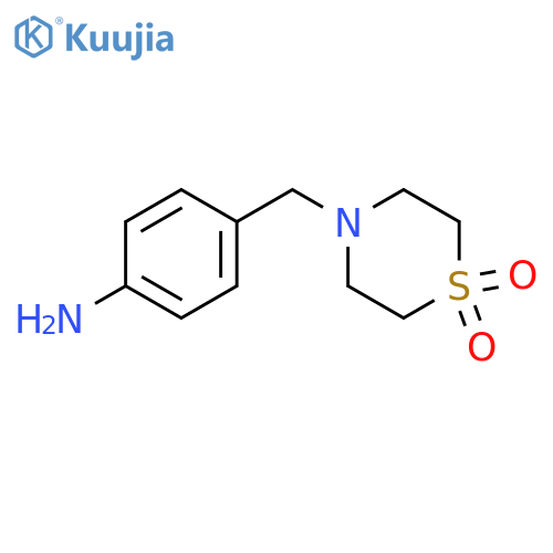 4-(4-Aminobenzyl)thiomorpholine 1,1-dioxide structure
