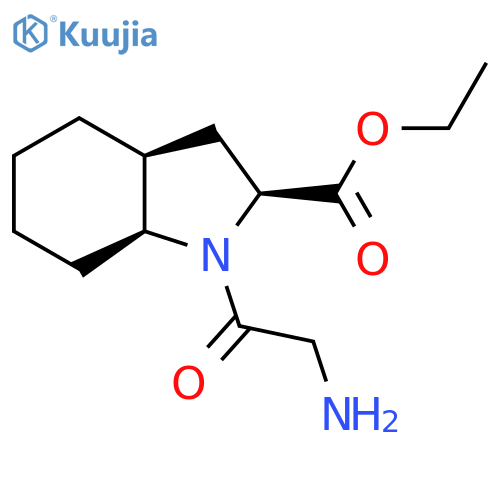 ethyl (2S,3aS,7aS)-1-(2-aminoacetyl)-octahydro-1H-indole-2-carboxylate structure